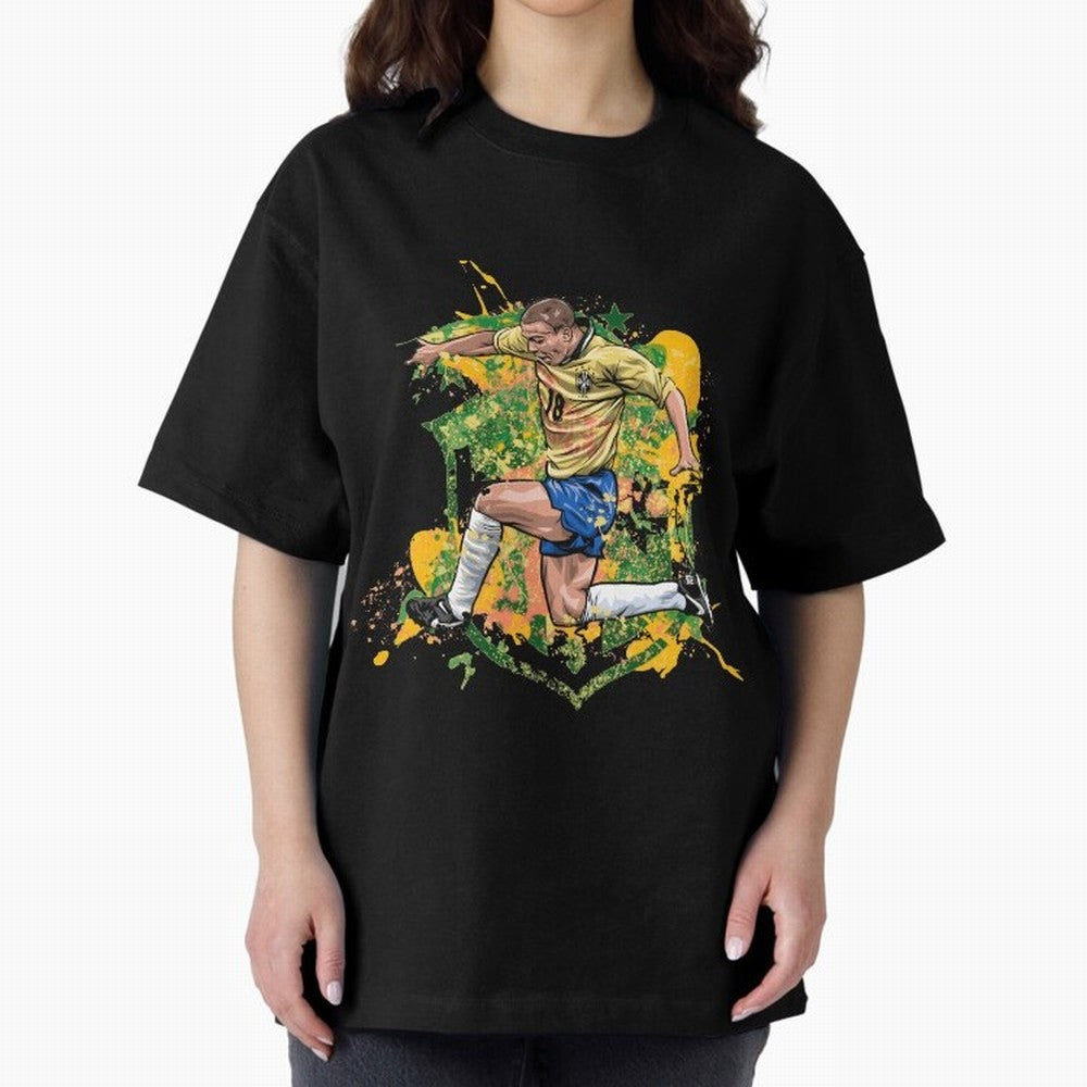 Ronaldo Nazario de Lima - Fenomeno do Brasil Oversized T-Shirt Live for the Drama of Match Day Hype around FIFA World Cup 2026, Messi, Neymar and Mbappe, Brazil, Worldwide Fan Energy, Dramatic Goals, Stadium Lights and Championship Celebrations;