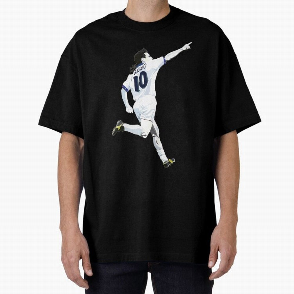 Roberto Baggio - Italy | Mbappe gift Oversized T-Shirt Upgrade FIFA World Cup 2026 Spirit, Capturing France and Portugal, Messi, CR7 and Mbappe, Stadium Chants, National Pride, Trophy Dreams and Unforgettable Football Memories; Ideal for Football