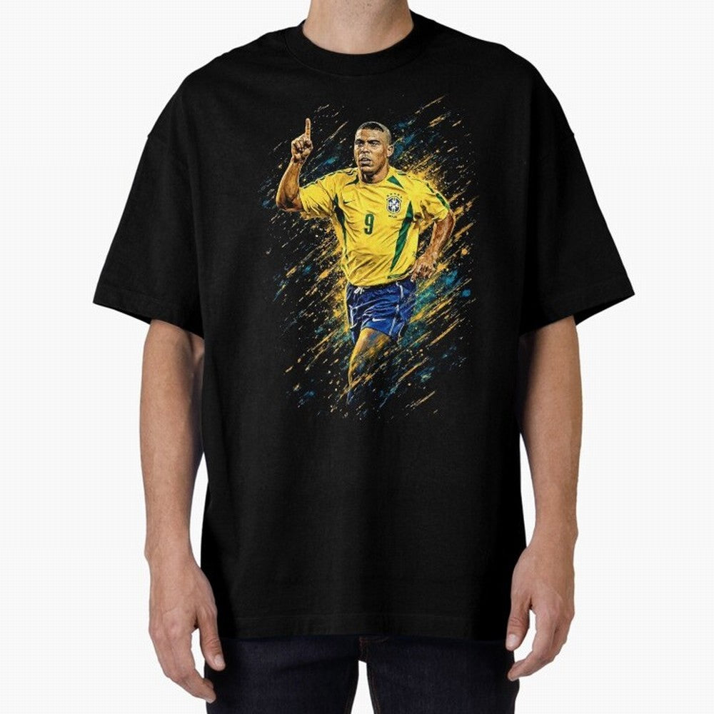 R9 Ronaldo Football Legend Oversized T-Shirt Make Game Day About FIFA World Cup 2026 Group Stage with Messi, CR7 and Mbappe, Brazil Energy, Football Passion, Legendary Performances, Festival Vibes and Supporter Community; Great for Watch Parties,