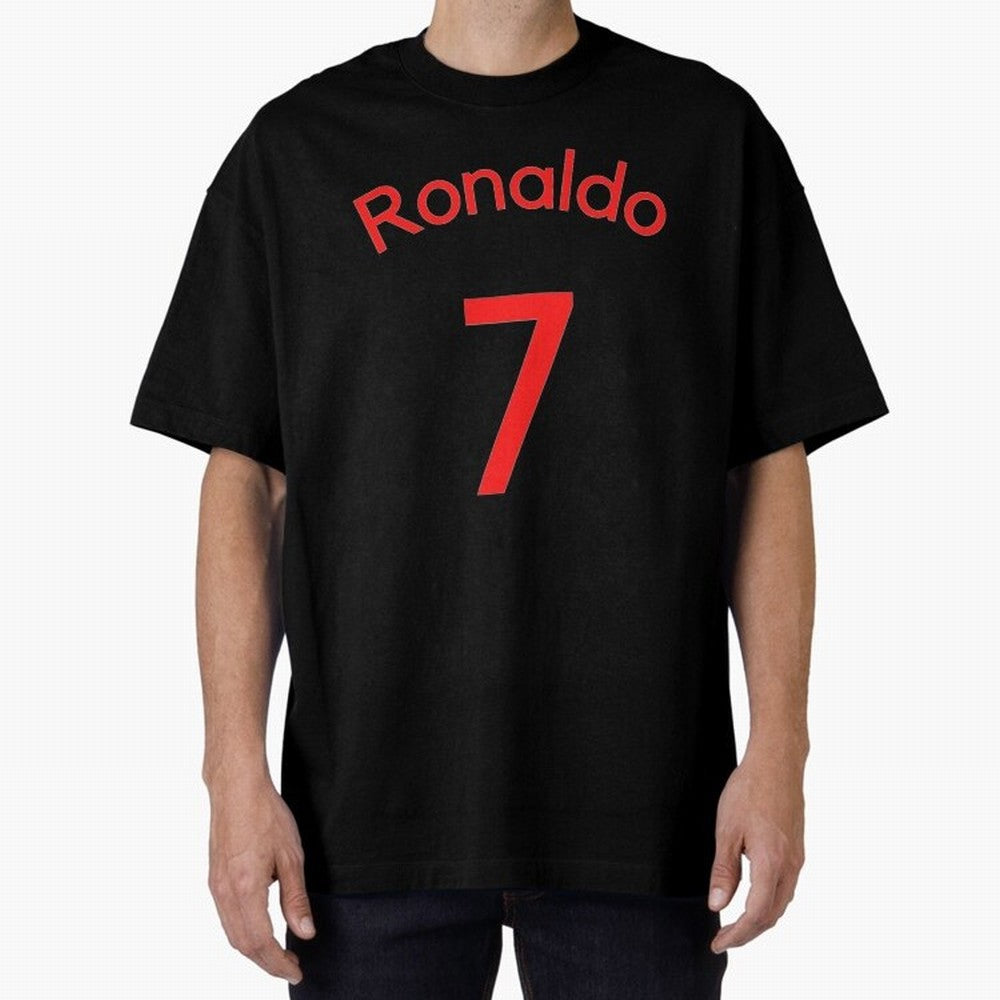 Ronaldo Manchester United Oversized T-Shirt Feel the Trophy Chase of the FIFA World Cup 2026 Journey through Messi Highlights, Brazil Pride, Football Festival Excitement, Trophy Ambitions, Country Rivalries and Star Player Buzz; Ideal for