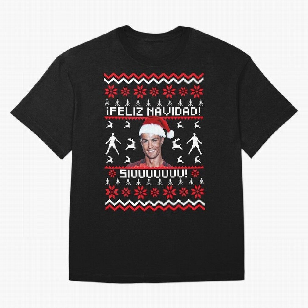 Cristiano Ronaldo El Bicho SIUU Ugly Sweater Oversized T-Shirt Feel the Roar of Global Football Passion for FIFA World Cup 2026 USA Canada Mexico, Featuring Messi, Neymar and Mbappe, Germany, Championship Spirit, Famous Goals, Roaring Crowds and