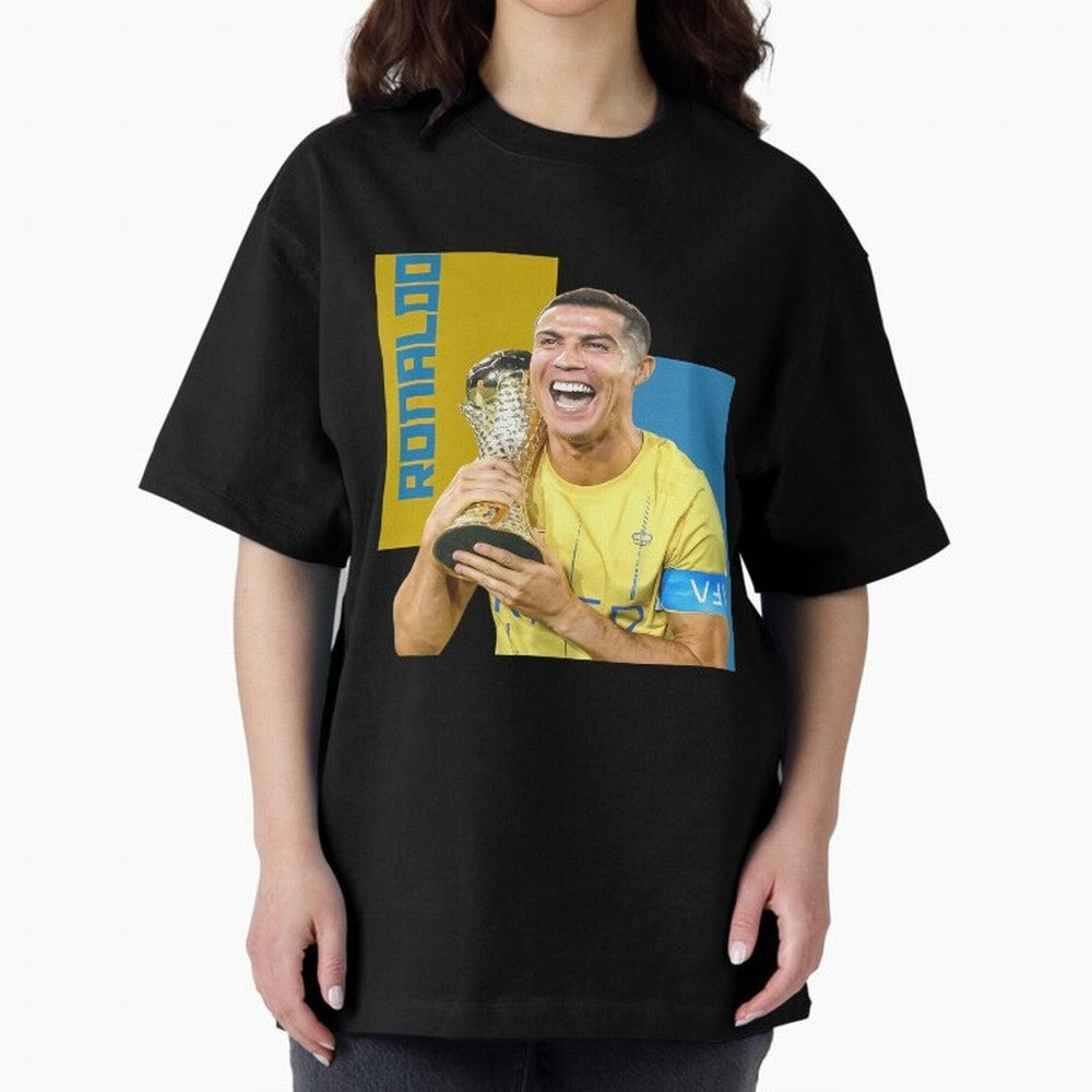Ronaldo Oversized T-Shirt Treasure FIFA World Cup 2026 USA Canada Mexico Spirit, Centered on England, Messi, Champion Mindset, Group Stage Buzz, Knockout Tension and Passionate Fan Culture; Ideal for Fans Who Follow Messi, Cristiano Ronaldo, CR7,