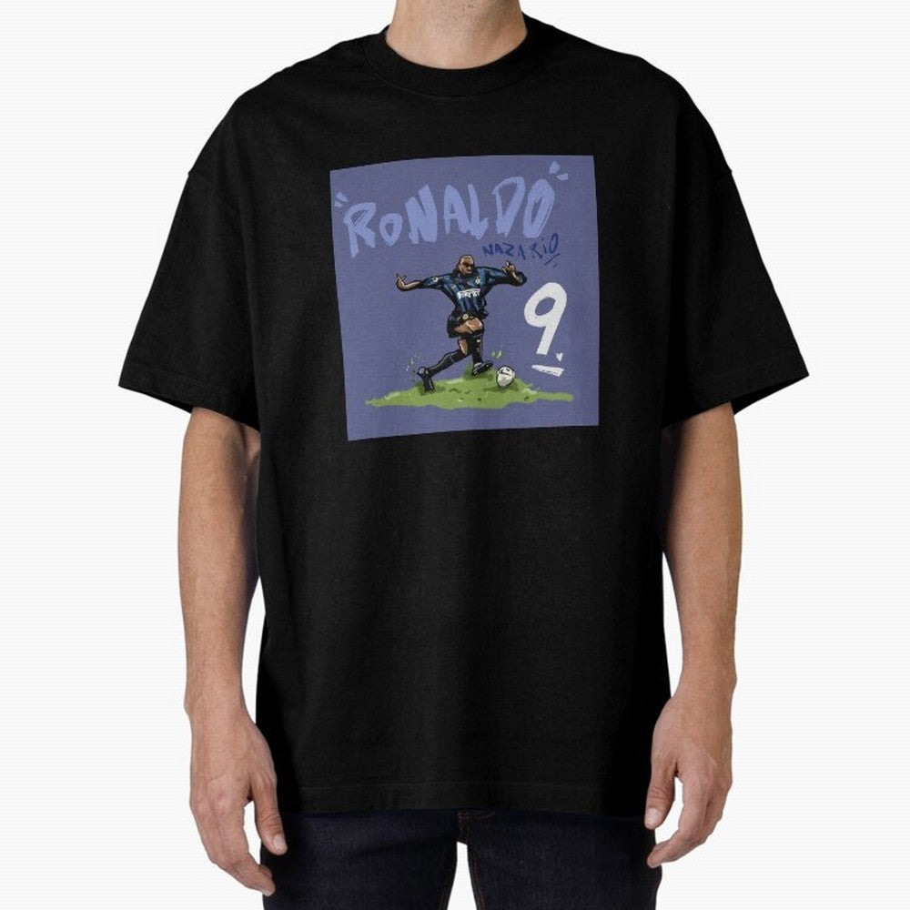 Ronaldo Nazario. Oversized T-Shirt Show Support during Match Day Hype around FIFA World Cup 2026, Mbappe and Neymar, Argentina and Brazil, Global Supporter Spirit, Legendary Goals, National Colors and Tournament Celebration; Ideal for Fans Who