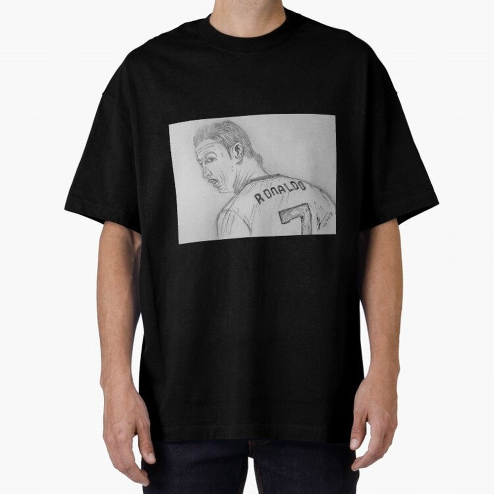 CR7 Oversized T-Shirt Carry National Pride through FIFA World Cup 2026 for Fans of Mbappe and England, France and Netherlands, Bringing Championship Spirit, Famous Goals, Roaring Crowds and International Football Unity; Ideal for Football Dads,
