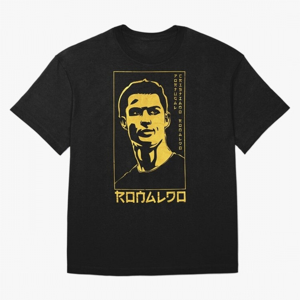 Ronaldo Golden Style Portrait art illustration Oversized T-Shirt Celebrate the Road through the FIFA World Cup 2026 Journey through Haaland Highlights, Netherlands Pride, Global Supporter Spirit, Legendary Goals, National Colors and Tournament