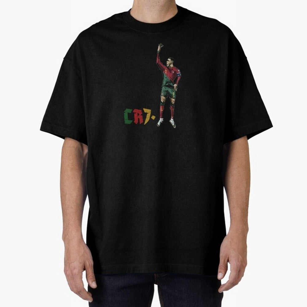 CR7. Oversized T-Shirt Celebrate the Next Chapter of FIFA World Cup 2026 Capturing Neymar, Haaland and Cristiano Ronaldo, Germany Energy, Championship Spirit, Famous Goals, Roaring Crowds and International Football Unity; Made for Collectors Who