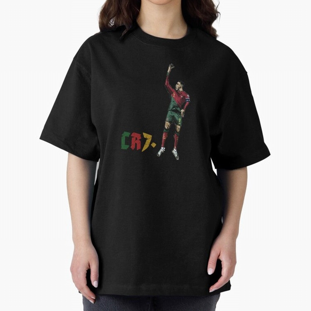 CR7. Oversized T-Shirt Celebrate the Next Chapter of FIFA World Cup 2026 Capturing Neymar, Haaland and Cristiano Ronaldo, Germany Energy, Championship Spirit, Famous Goals, Roaring Crowds and International Football Unity; Made for Collectors Who