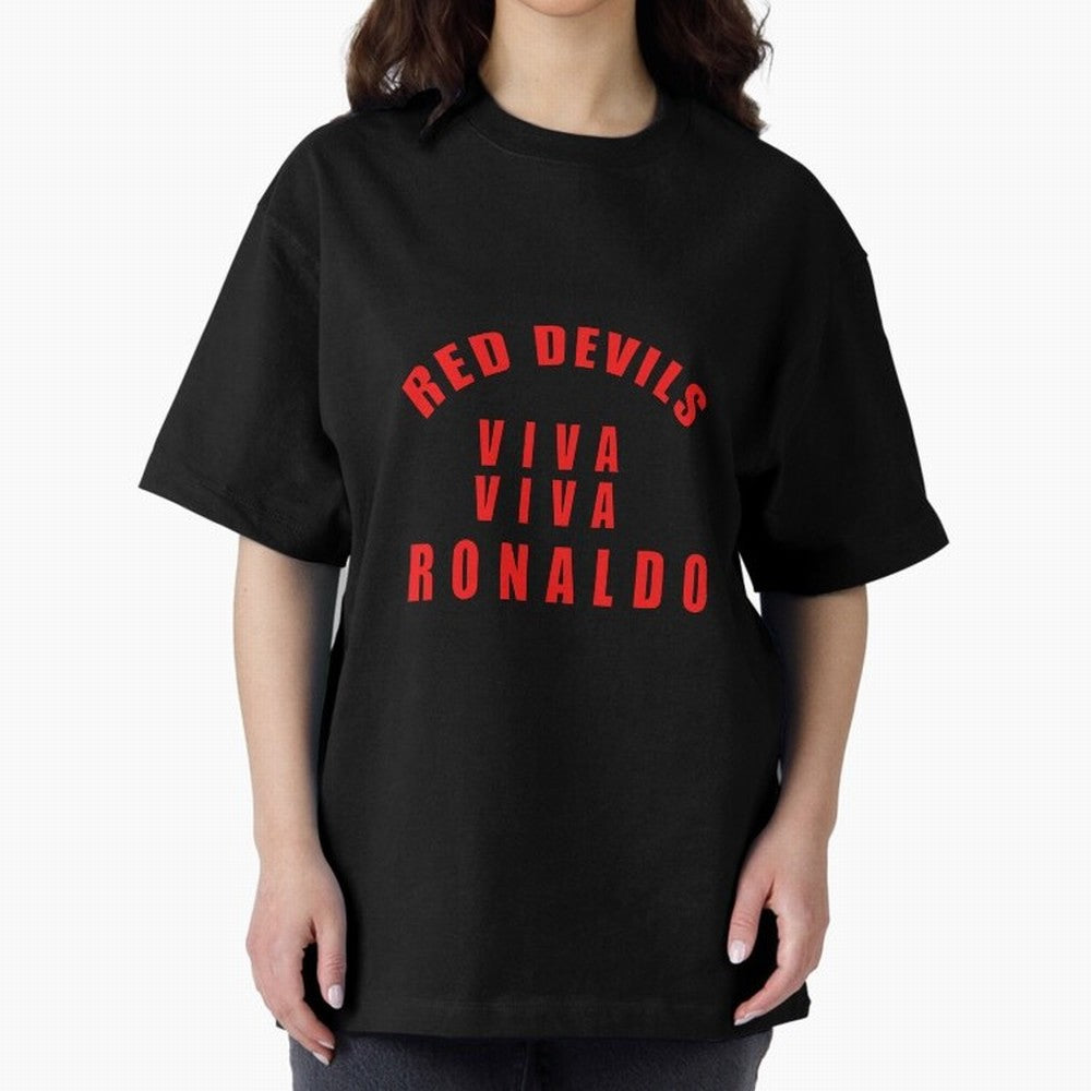 Viva Viva Ronaldo Oversized T-Shirt Support Your Favorite Stars during Global Football Passion for FIFA World Cup 2026, Connected to Messi, Spain and Netherlands, Football Festival Excitement, Trophy Ambitions, Country Rivalries and Star Player