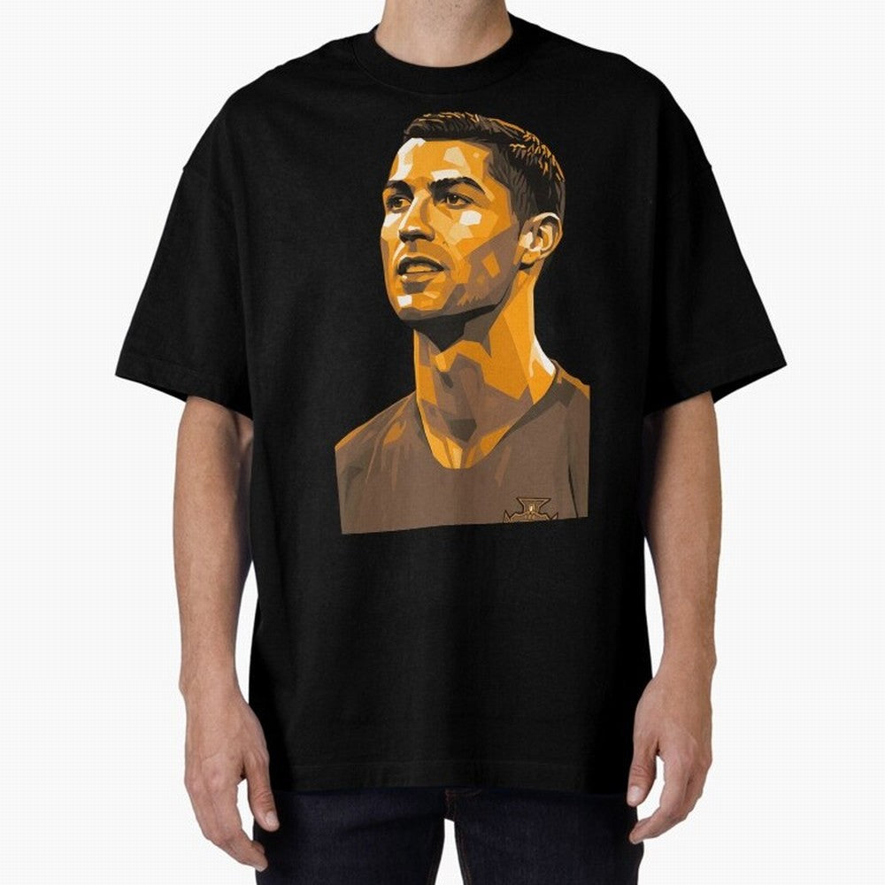 Ronaldo Oversized T-Shirt Celebrate Football Dreams Across FIFA World Cup 2026 USA Canada Mexico Spirit, Inspired by Spain, Neymar, Sports Nostalgia, International Competition, Famous Players and Unforgettable Victories; Perfect for People Who Love