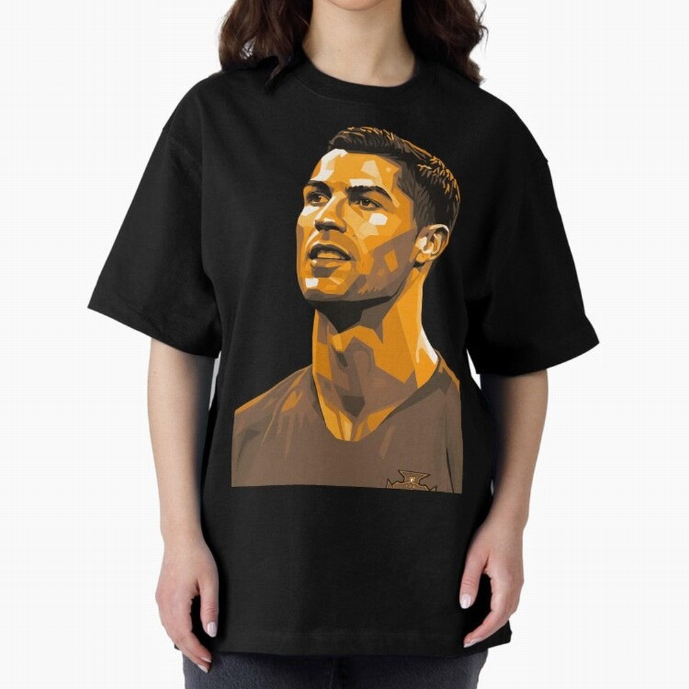 Ronaldo Oversized T-Shirt Celebrate Football Dreams Across FIFA World Cup 2026 USA Canada Mexico Spirit, Inspired by Spain, Neymar, Sports Nostalgia, International Competition, Famous Players and Unforgettable Victories; Perfect for People Who Love