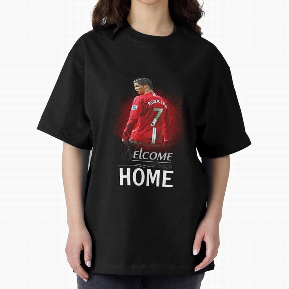 Cristiano Ronaldo welcome back - Manchester Oversized T-Shirt Show Match Day Excitement for FIFA World Cup 2026 Group Stage Capturing Messi, Neymar and Mbappe, Brazil Energy, Retro Football Energy, Iconic Rivalries, Trophy Chase Drama and Stadium
