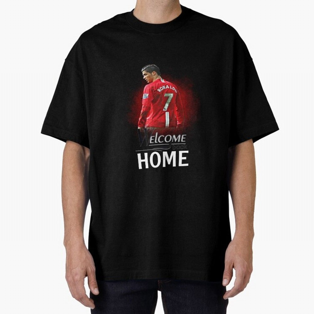 Cristiano Ronaldo welcome back - Manchester Oversized T-Shirt Show Match Day Excitement for FIFA World Cup 2026 Group Stage Capturing Messi, Neymar and Mbappe, Brazil Energy, Retro Football Energy, Iconic Rivalries, Trophy Chase Drama and Stadium