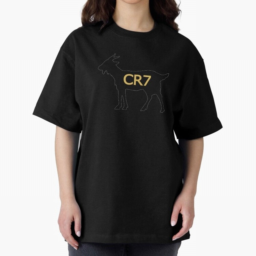 CR7 GOAT Alt Gold Oversized T-Shirt Relive the FIFA World Cup 2026 Group Stage Journey through Cristiano Ronaldo, Haaland and CR7 Highlights, France and Portugal Pride, Football Festival Excitement, Trophy Ambitions, Country Rivalries and Star