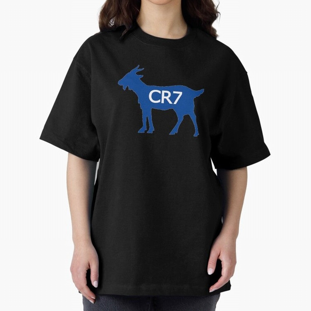 CR7 GOAT Blue Oversized T-Shirt Bring Supporter Culture to Global Football Passion for FIFA World Cup 2026, Celebrating Messi, Neymar and Mbappe, Portugal, Spain and Germany, Football Passion, Legendary Performances, Festival Vibes and Supporter
