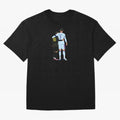 Messi and Ronaldo Reunion Illustration Oversized T-Shirt Fuel FIFA World Cup 2026 for Fans of Cristiano Ronaldo, Haaland and CR7 and Argentina and Brazil, Bringing Stadium Chants, National Pride, Trophy Dreams and Unforgettable Football Memories;