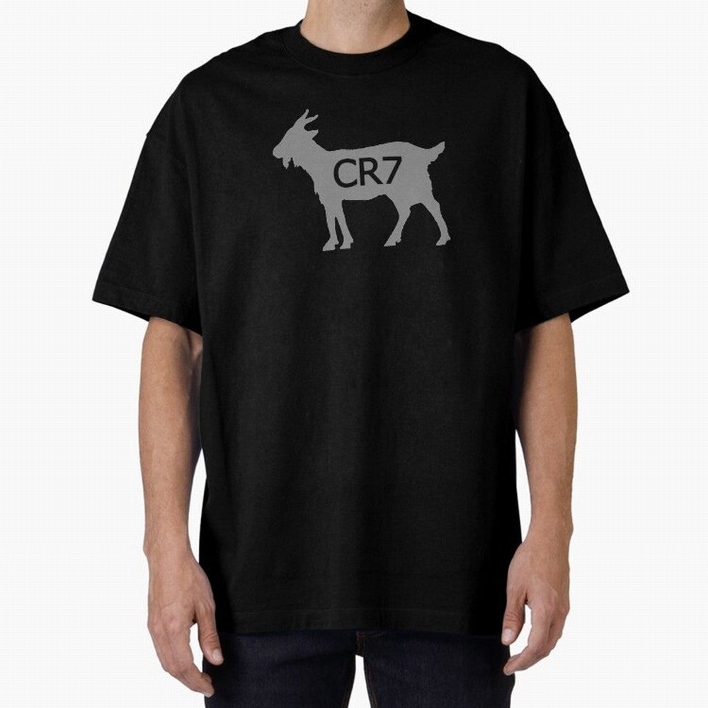 CR7 GOAT Grey 2 Oversized T-Shirt Celebrate Rivalries and Pride in FIFA World Cup 2026 USA Canada Mexico for Fans of Messi and Cristiano Ronaldo and Argentina, Bringing Football History, Final Match Energy, Crowd Noise and Once in a Lifetime