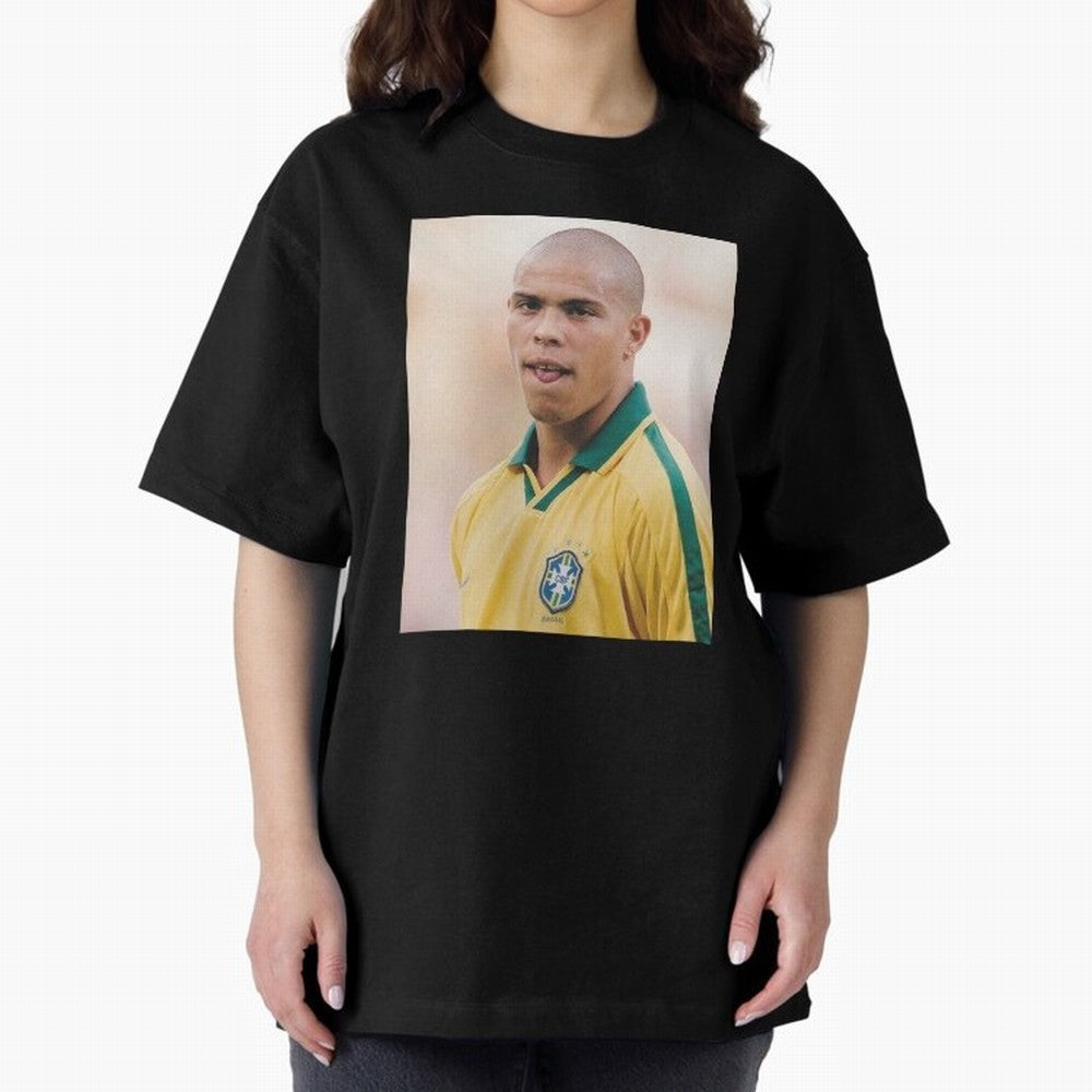 Art Ronaldo Luis Nazario de Lima Oversized T-Shirt Celebrate the Road through Match Day Hype around FIFA World Cup 2026, CR7, Spain and Netherlands, Stadium Chants, National Pride, Trophy Dreams and Unforgettable Football Memories; Perfect for