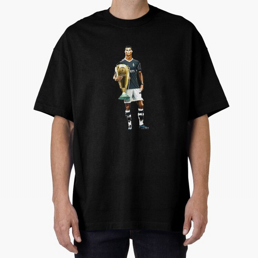 Cristiano Ronaldo CR7 Game Time Pixel Artwork Futbol Soccer Oversized T-Shirt Celebrate Football Heritage in the FIFA World Cup 2026 Journey through Neymar Highlights, Portugal Pride, Stadium Memories, Football Loyalty, International Chants and