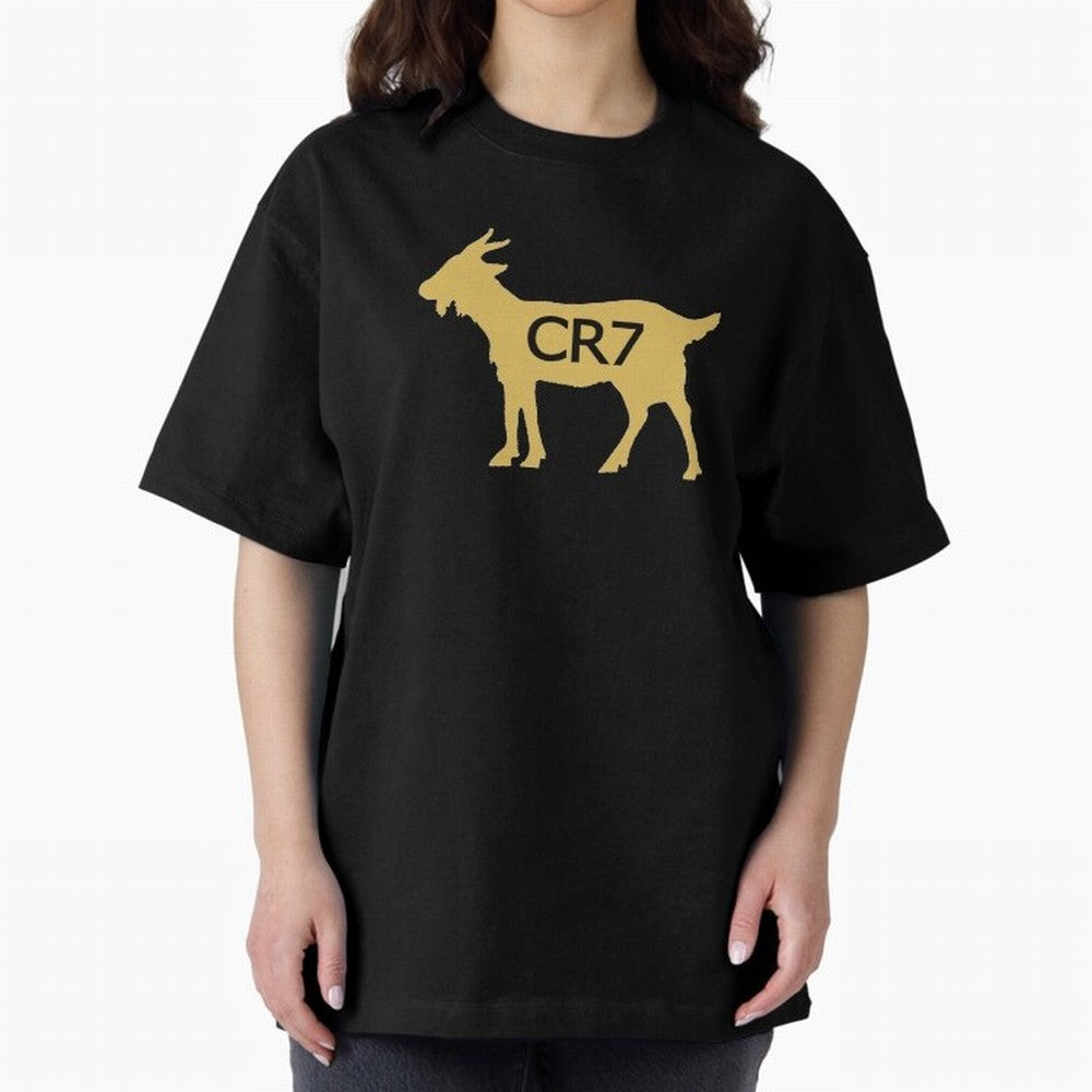 CR7 GOAT Gold Oversized T-Shirt Bring International Match Energy to FIFA World Cup 2026 USA Canada Mexico Spirit, Built around England, Cristiano Ronaldo, Worldwide Fan Energy, Dramatic Goals, Stadium Lights and Championship Celebrations; Made for