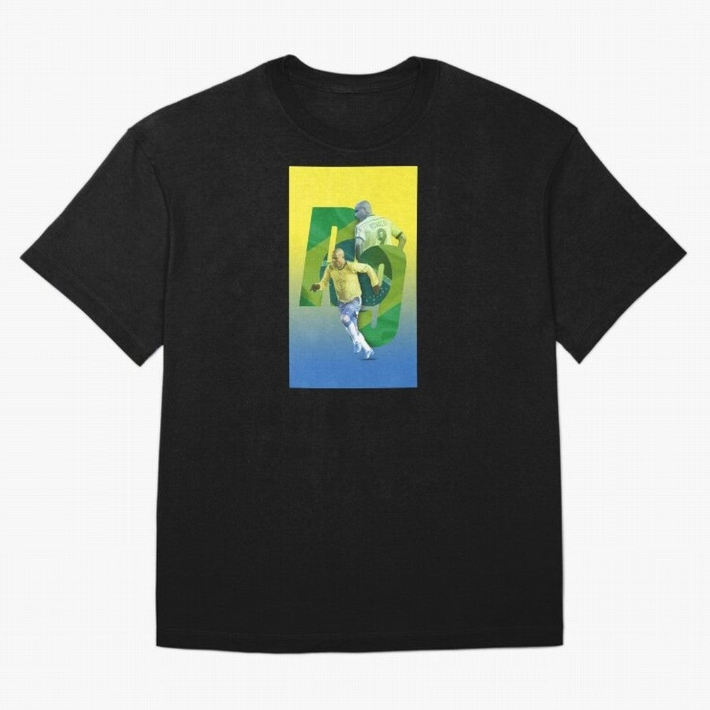 Ronaldo Luis Nazario de Lima Illustration Oversized T-Shirt Show Match Day Excitement for FIFA World Cup 2026 USA Canada Mexico for Fans of Neymar, Haaland and Cristiano Ronaldo and France, Bringing Match Day Excitement, Supporter Culture, Golden