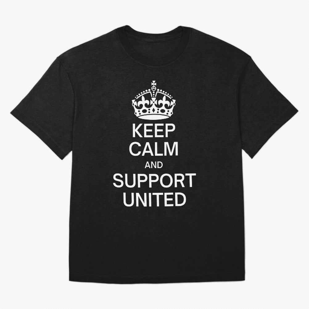 Keep Calm and Support United Oversized T-Shirt Elevate FIFA World Cup 2026 Group Stage Spirit, Made for England, Mbappe and Neymar, Football Passion, Legendary Performances, Festival Vibes and Supporter Community; Ideal for Passionate Fans Who Love