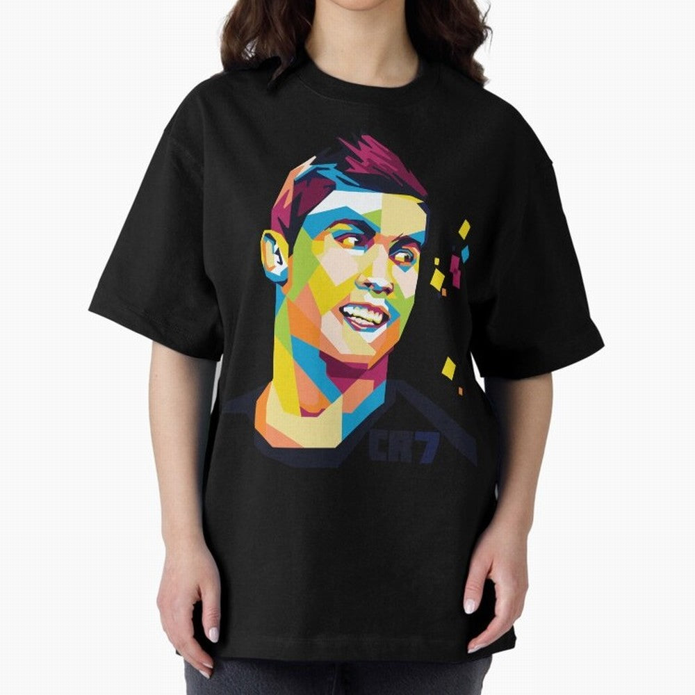 Cristiano Ronaldo Oversized T-Shirt Capture Stadium Memories from Match Day Hype around FIFA World Cup 2026, Neymar, Haaland and Cristiano Ronaldo, Netherlands, Global Supporter Spirit, Legendary Goals, National Colors and Tournament Celebration;