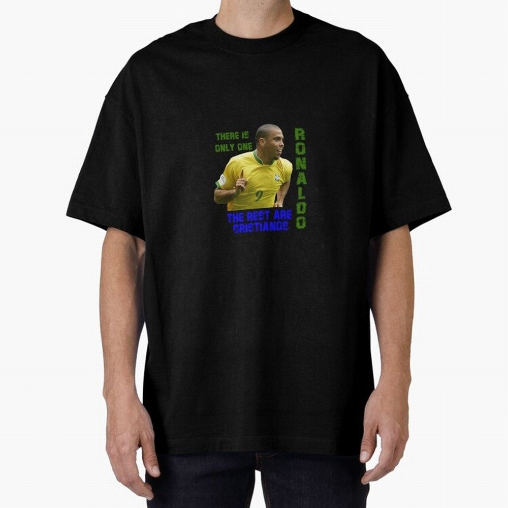 There is only one Ronaldo, the rest are Cristianos - Ronaldo Football Meme Oversized T-Shirt Show Passion for the Stars of FIFA World Cup 2026 for Fans of Neymar and Brazil, Bringing Championship Spirit, Famous Goals, Roaring Crowds and