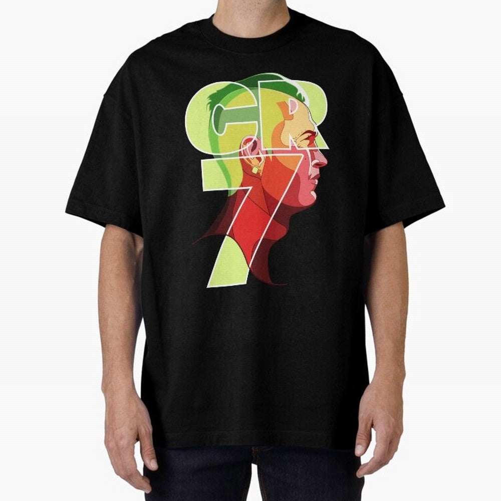 CR7 Football Legend ¨C Cristiano Ronaldo Inspired Design for True Fans Oversized T-Shirt Live for the Drama of FIFA World Cup 2026 USA Canada Mexico Spirit, Inspired by Argentina, France and Brazil, CR7 and Messi, Retro Football Energy, Iconic