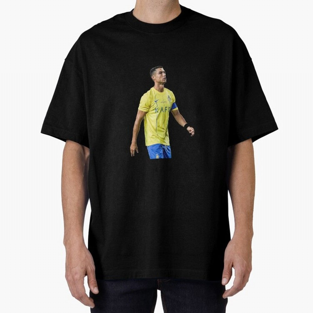 Ronaldo Al Nassar Oversized T-Shirt Follow Every Goal of Match Day Hype around FIFA World Cup 2026 USA Canada Mexico, CR7, Spain and Netherlands, Goal Celebration Energy, Supporter Heritage, Football Icons and Worldwide Tournament Joy; Perfect for