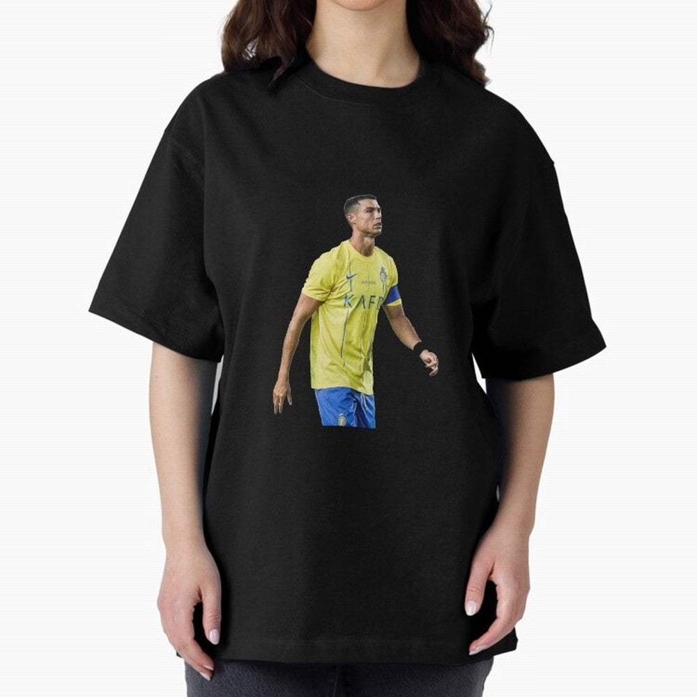Ronaldo Al Nassar Oversized T-Shirt Follow Every Goal of Match Day Hype around FIFA World Cup 2026 USA Canada Mexico, CR7, Spain and Netherlands, Goal Celebration Energy, Supporter Heritage, Football Icons and Worldwide Tournament Joy; Perfect for