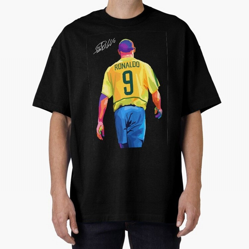Ronaldo Nazario Oversized T-Shirt Bring International Match Energy to FIFA World Cup 2026 Group Stage for Fans of Neymar and Netherlands, Bringing Championship Spirit, Famous Goals, Roaring Crowds and International Football Unity; Great for Watch