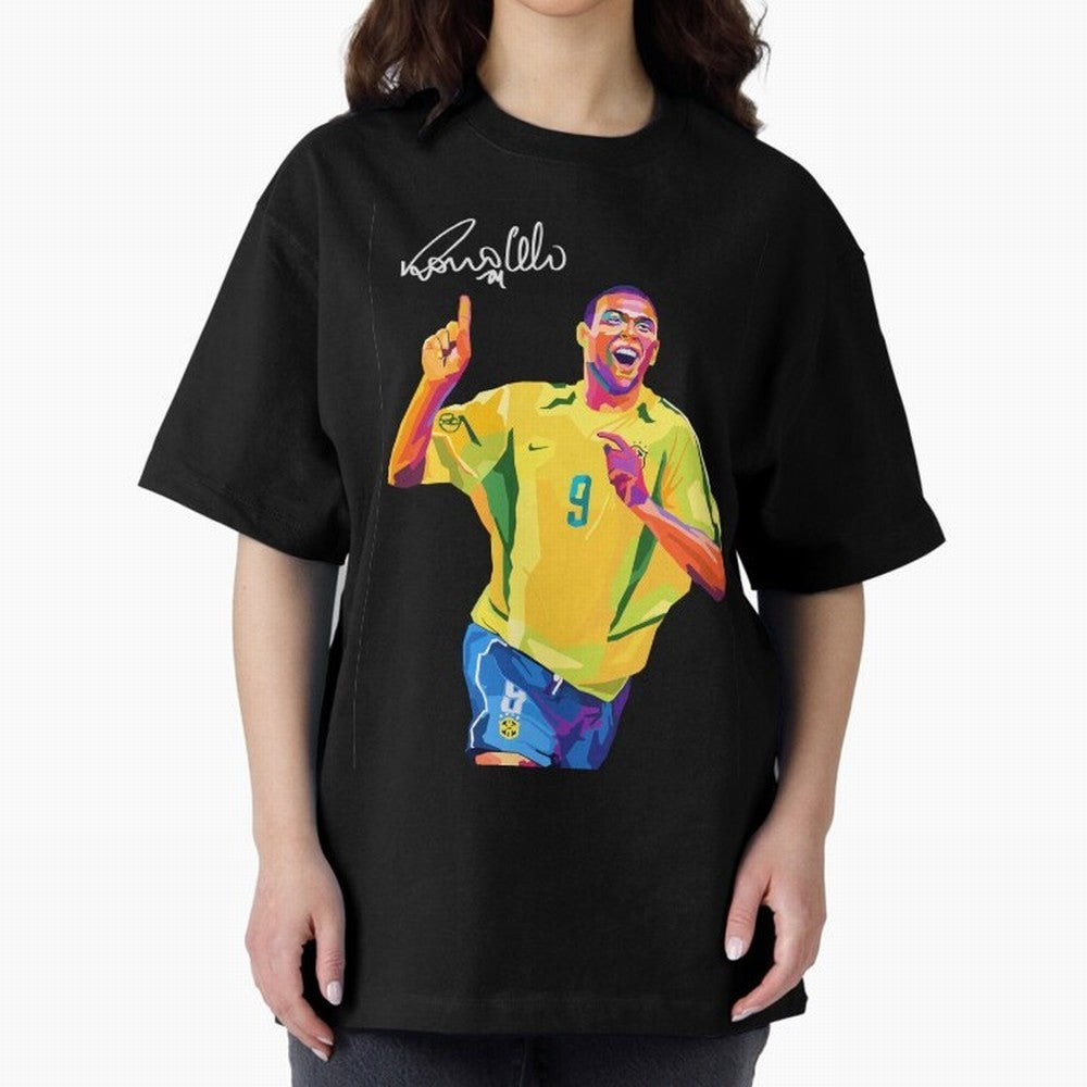 Ronaldo Nazario Pop Art Oversized T-Shirt Wear the Spirit of Global Football Passion for FIFA World Cup 2026 USA Canada Mexico, Centered on Messi and Cristiano Ronaldo, France and Portugal, Football Passion, Legendary Performances, Festival Vibes
