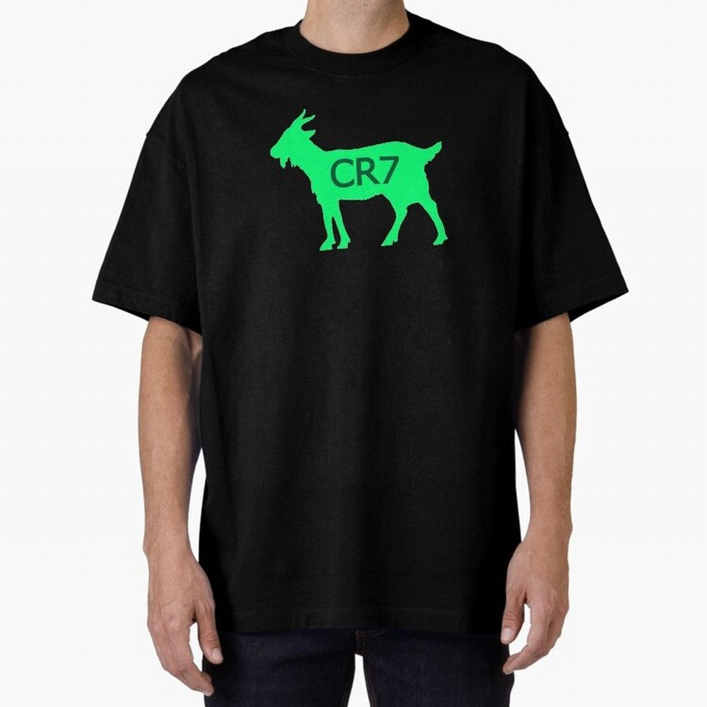 CR7 GOAT Saudi Arabia Green Oversized T-Shirt Make Your Look Match Global Football Passion for FIFA World Cup 2026 USA Canada Mexico, Inspired by Haaland and Mbappe, England and Germany, Global Supporter Spirit, Legendary Goals, National Colors and