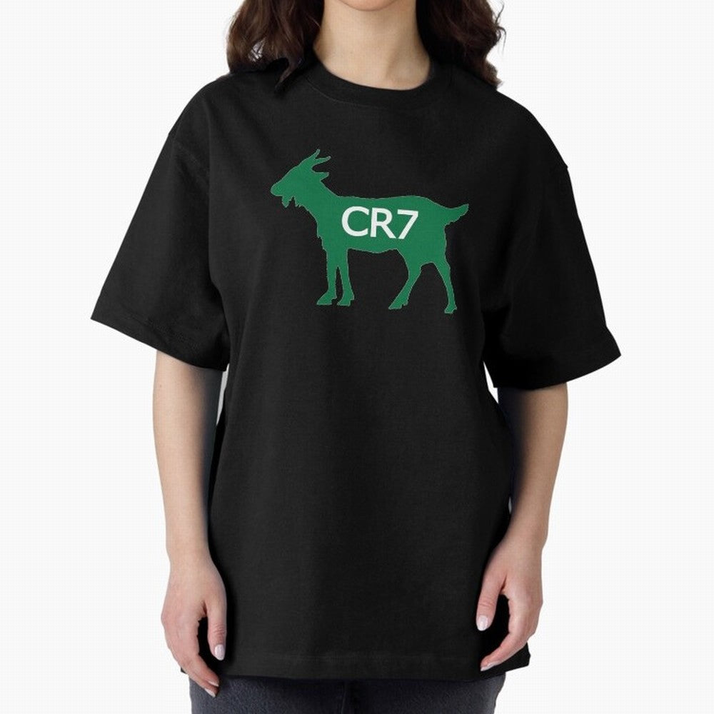 CR7 GOAT Saudi Arabia Oversized T-Shirt Support the Legends of FIFA World Cup 2026 Group Stage for Fans of Messi and Germany, Bringing Vintage Soccer Flavor, Modern Football Stars, National Flags and Final Night Emotion; Perfect for Supporters Who