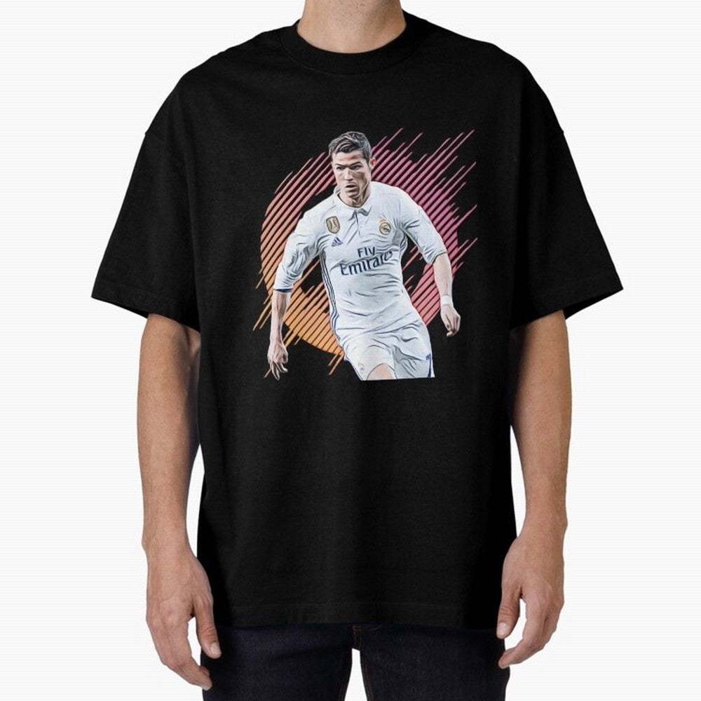 ronaldo christiano Oversized T-Shirt Stand with FIFA World Cup 2026 USA Canada Mexico for Fans of Messi, Neymar and Mbappe and Portugal, Spain and Germany, Bringing Worldwide Fan Energy, Dramatic Goals, Stadium Lights and Championship Celebrations;