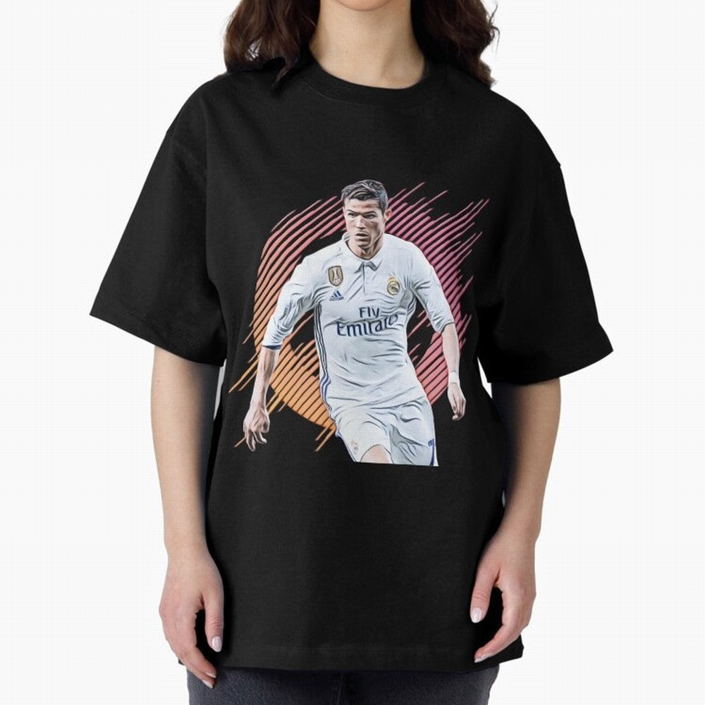 ronaldo christiano Oversized T-Shirt Stand with FIFA World Cup 2026 USA Canada Mexico for Fans of Messi, Neymar and Mbappe and Portugal, Spain and Germany, Bringing Worldwide Fan Energy, Dramatic Goals, Stadium Lights and Championship Celebrations;