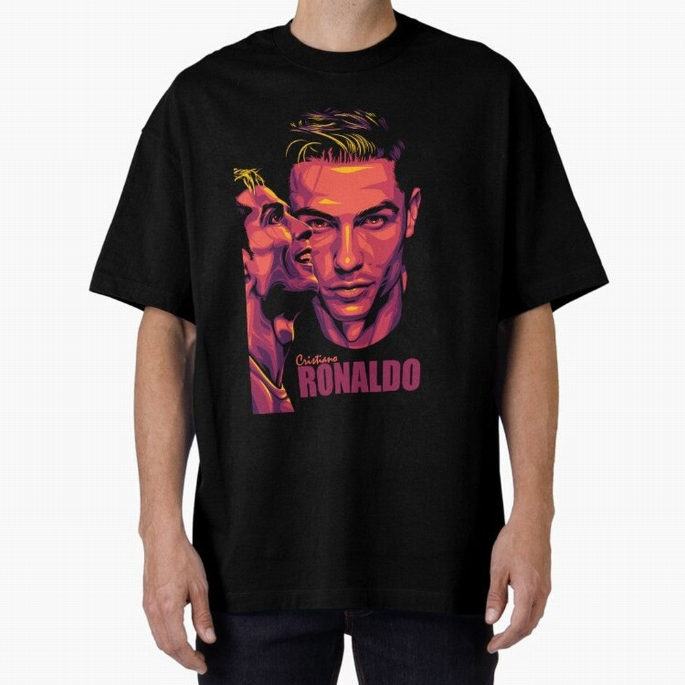 Cristiano Ronaldo Glow in the Dark Oversized T-Shirt Get Ready for Global Football Passion for FIFA World Cup 2026 USA Canada Mexico, Celebrating Neymar, Spain, Football Passion, Legendary Performances, Festival Vibes and Supporter Community; Great