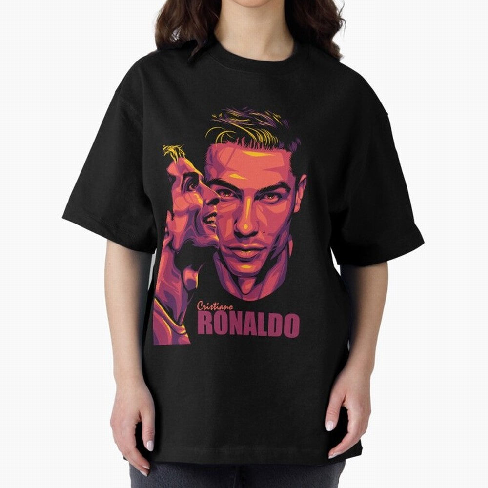Cristiano Ronaldo Glow in the Dark Oversized T-Shirt Get Ready for Global Football Passion for FIFA World Cup 2026 USA Canada Mexico, Celebrating Neymar, Spain, Football Passion, Legendary Performances, Festival Vibes and Supporter Community; Great