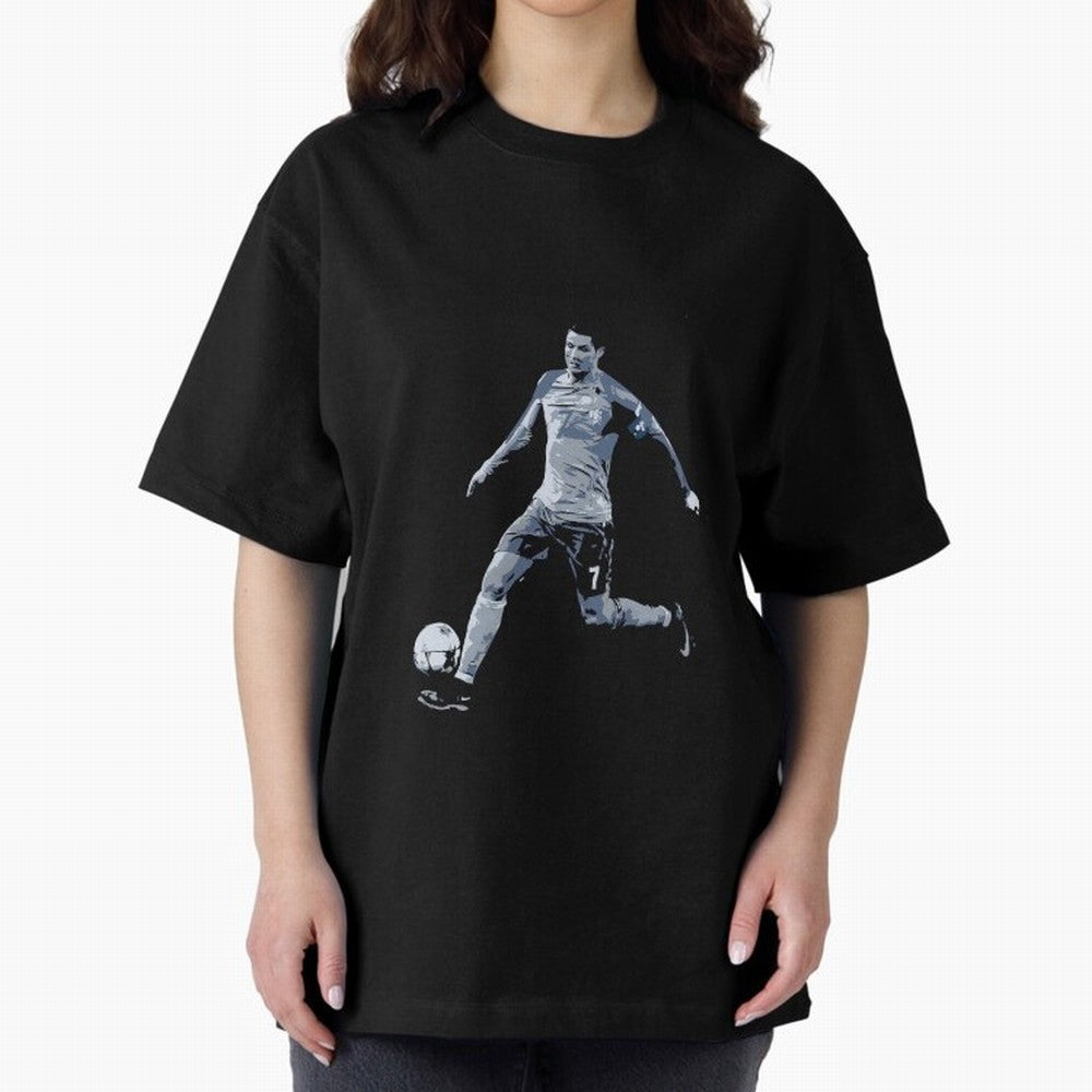 Soccer Football Art, Cristiano Ronaldo Oversized T-Shirt Show Your Love for FIFA World Cup 2026 Spirit, Inspired by Brazil, Cristiano Ronaldo, Haaland and CR7, Match Day Excitement, Supporter Culture, Golden Goals and Global Football Passion; Made