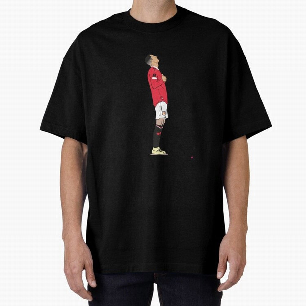 Ronaldo Pose Oversized T-Shirt Relive Match Day Hype around FIFA World Cup 2026, Cristiano Ronaldo, Argentina, France and Brazil, Stadium Memories, Football Loyalty, International Chants and Championship Tradition; Perfect for People Who Love