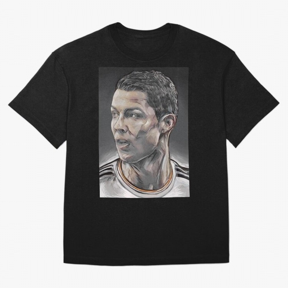 Cristiano Ronaldo Oversized T-Shirt Honor Football Greatness during Match Day Hype around FIFA World Cup 2026, Mbappe, Portugal, Spain and Germany, Soccer Culture, Superstar Moments, National Team Dreams and Competitive Fire; Created for Match Day