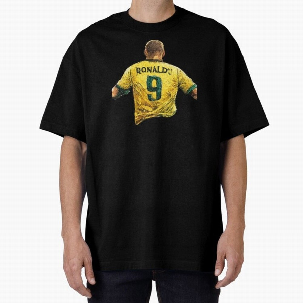 Brazilian Football Legend No.9 Vintage Streetwear Design Oversized T-Shirt Remember FIFA World Cup 2026 Group Stage Spirit, Centered on France and Portugal, CR7, Stadium Memories, Football Loyalty, International Chants and Championship Tradition;