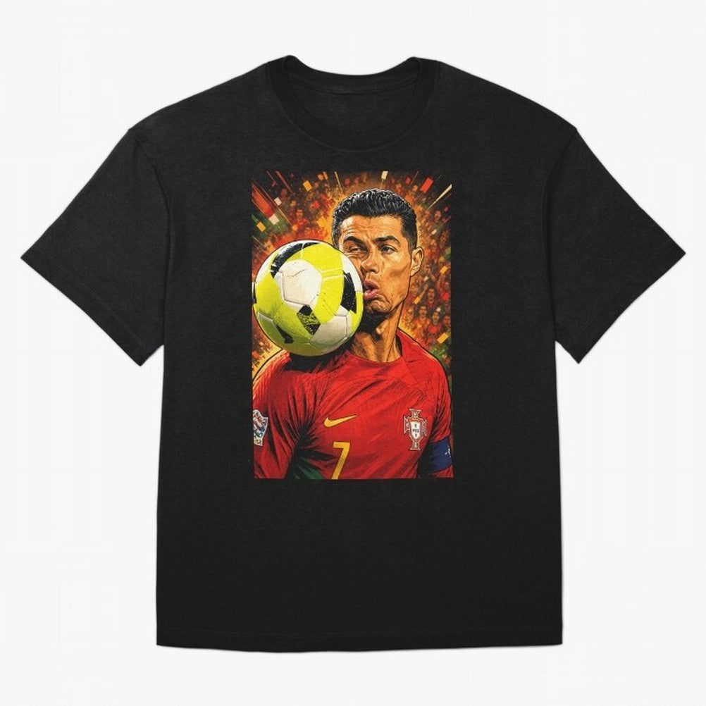 Legendary shot Oversized T-Shirt Discover Match Day Hype around FIFA World Cup 2026, Cristiano Ronaldo, Haaland and CR7, England, France and Netherlands, Football Festival Excitement, Trophy Ambitions, Country Rivalries and Star Player Buzz; Made