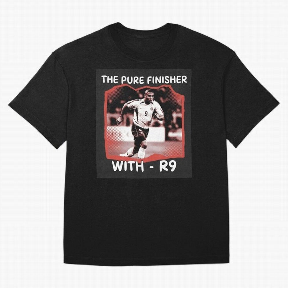 Ronaldo R9 The Pure Finisher Vintage Oversized T-Shirt Upgrade FIFA World Cup 2026 Group Stage for Fans of Neymar, Haaland and Cristiano Ronaldo and Argentina and Brazil, Bringing Football Passion, Legendary Performances, Festival Vibes and