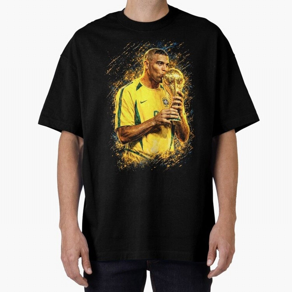 R9 Ronaldo Football Legend Oversized T-Shirt Discover Match Day Hype around FIFA World Cup 2026 Group Stage, Messi, Argentina and Brazil, Football Festival Excitement, Trophy Ambitions, Country Rivalries and Star Player Buzz; Ideal for Football