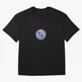 Soccer ball holographic sticker Oversized T-Shirt Celebrate the Road through Global Football Passion for FIFA World Cup 2026 Group Stage, Inspired by Messi and Cristiano Ronaldo, Brazil, Portugal and Argentina, Vintage Soccer Flavor, Modern