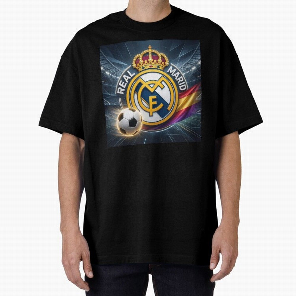 Real Madrid's ball Oversized T-Shirt Make Game Day About FIFA World Cup 2026 Group Stage Connected to Messi and Cristiano Ronaldo, Argentina Energy, Classic Soccer Heritage, Championship Pressure, Fan Loyalty and International Pride; Great for