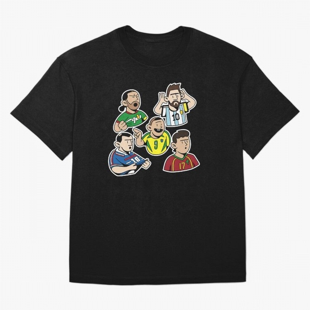 Soccer players Oversized T-Shirt Celebrate Match Day Hype around FIFA World Cup 2026 USA Canada Mexico, CR7 and Messi, England and Germany, Champion Mindset, Group Stage Buzz, Knockout Tension and Passionate Fan Culture; Great for Watch Parties,