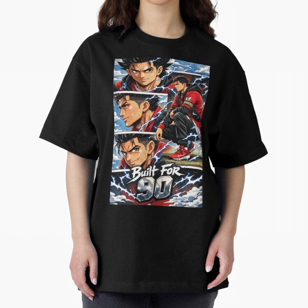 Built for 90 ¨C Anime Streetwear Football Art Oversized T-Shirt Turn Up for FIFA World Cup 2026 Spirit, Inspired by Brazil, Portugal and Argentina, Messi, CR7 and Mbappe, Football History, Final Match Energy, Crowd Noise and Once in a Lifetime