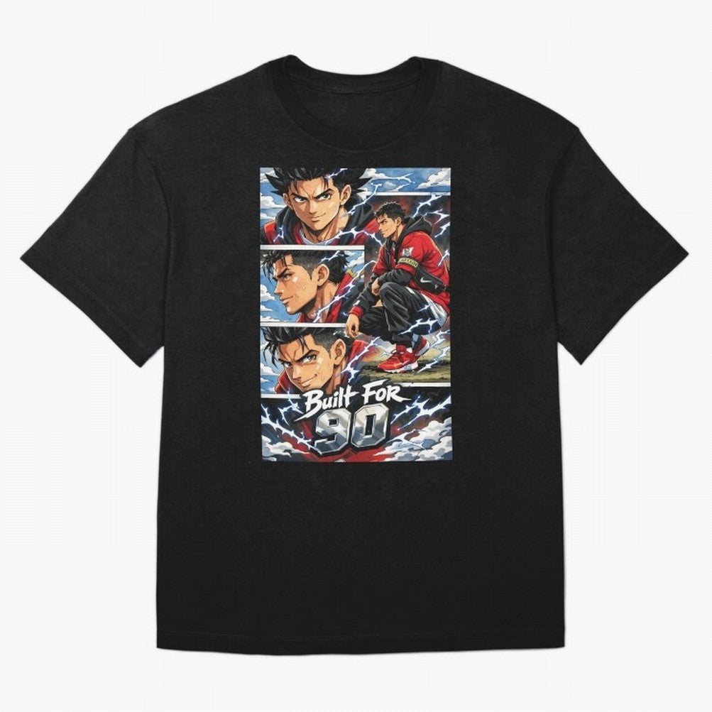 Built for 90 ¨C Anime Streetwear Football Art Oversized T-Shirt Turn Up for FIFA World Cup 2026 Spirit, Inspired by Brazil, Portugal and Argentina, Messi, CR7 and Mbappe, Football History, Final Match Energy, Crowd Noise and Once in a Lifetime